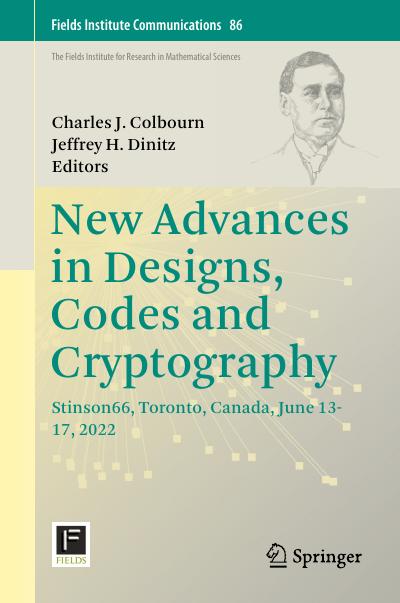 New Advances in Designs, Codes and Cryptography